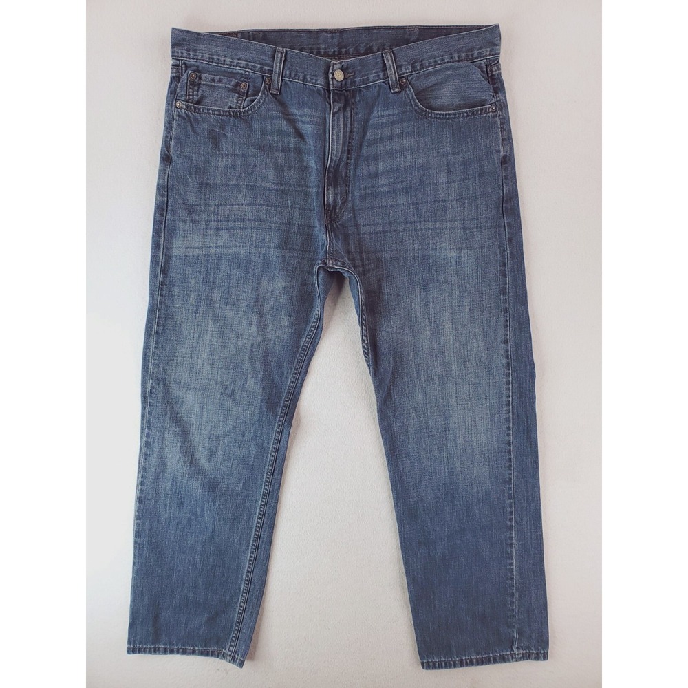 Levis 505 Jeans Mens 40x32 Blue Regular Straight Medium Wash Red Tab Work Pants